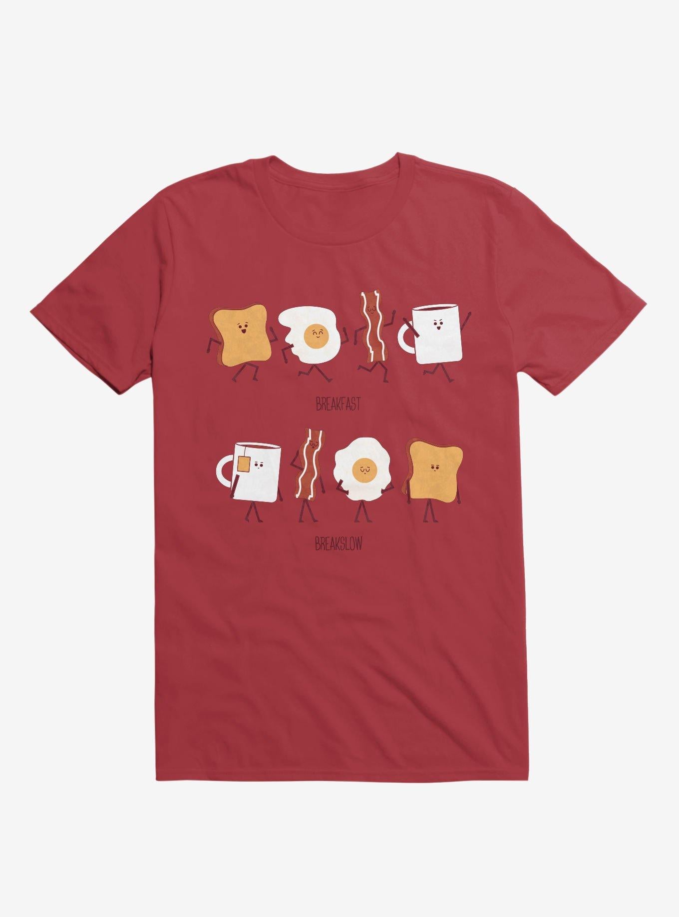 Opposites Breakfast Breakslow Red T Shirt T Shirt Trending US