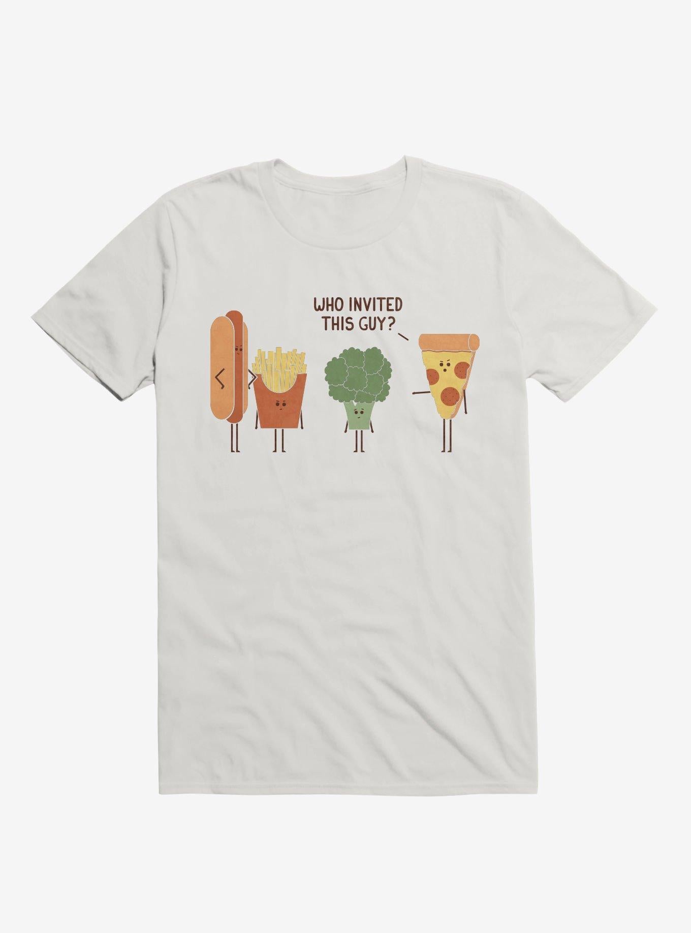 Broccoli Junk Food Party Crasher White T Shirt T Shirt Trending US