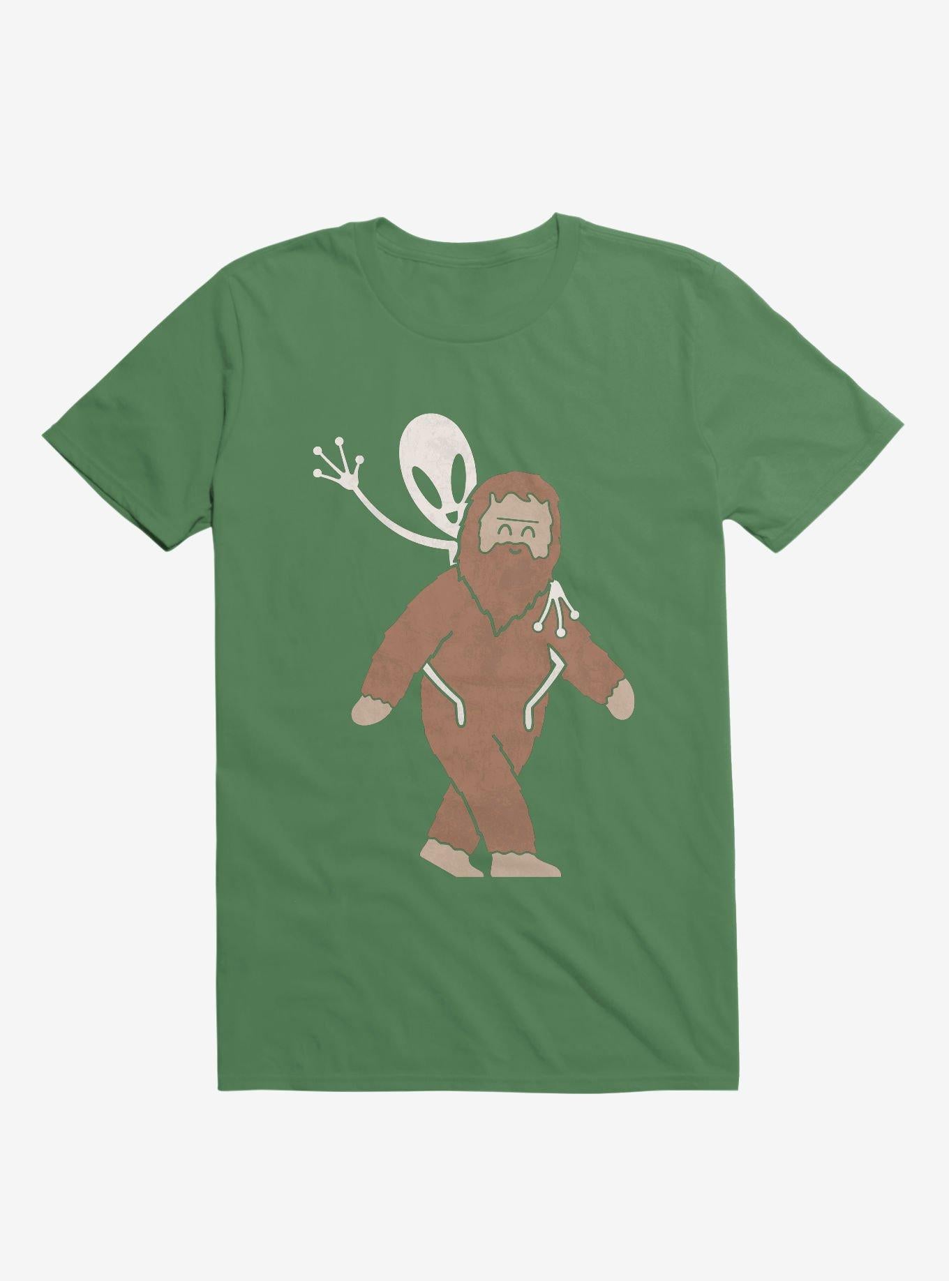 Alien And Sasquatch Piggyback Irish Green T Shirt T Shirt Premium Print Hot Right Now