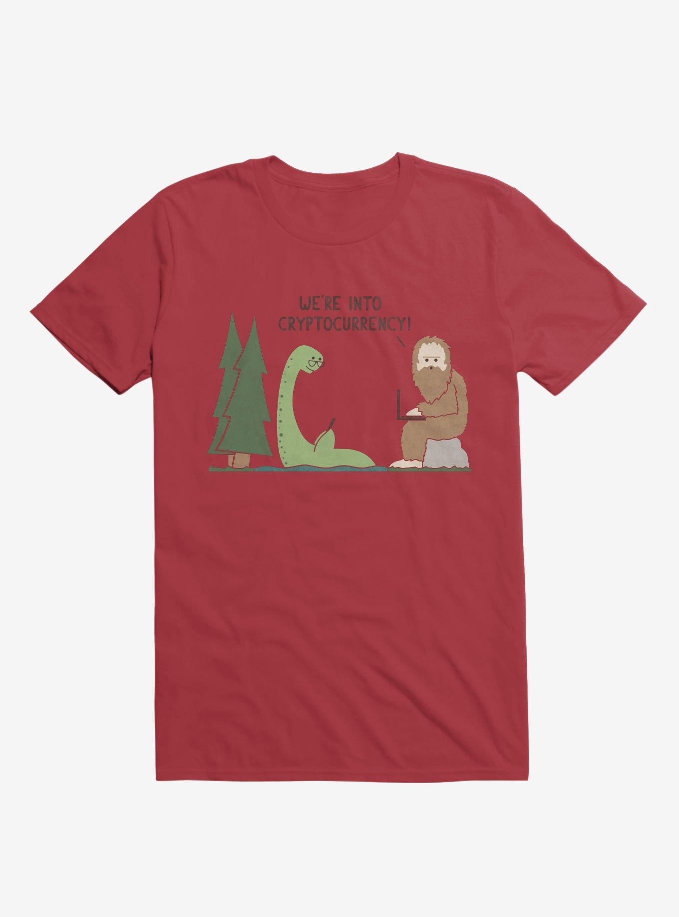 We re Into Cryptocurrency Mythical Creatures Red T Shirt T Shirt Trending US Gift Ready