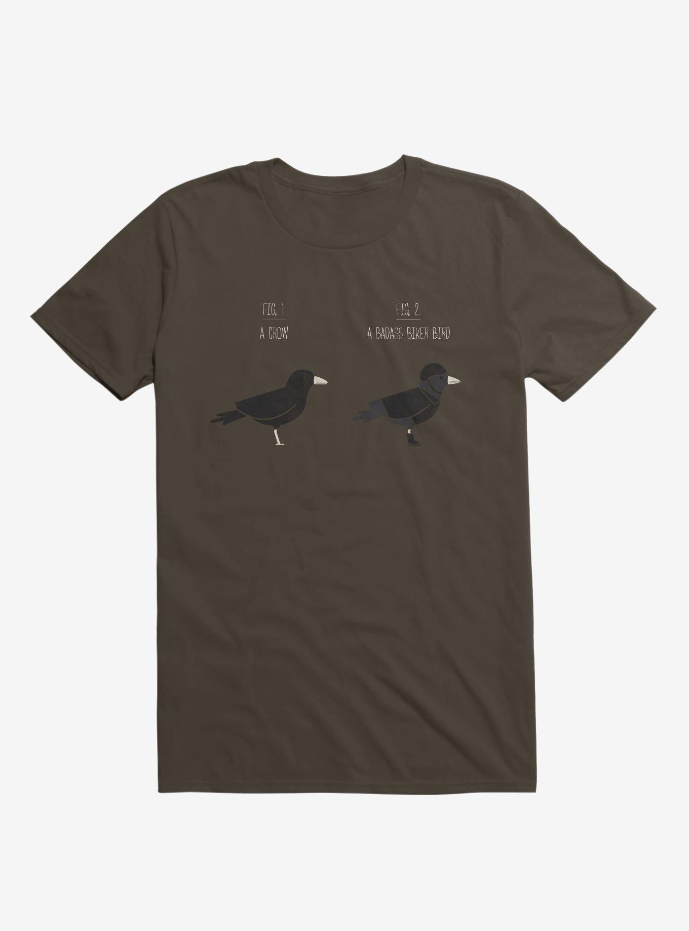 Know Your Birds A Crow Or Biker Bird Brown T Shirt T Shirt Viral TikTok Humor Gift
