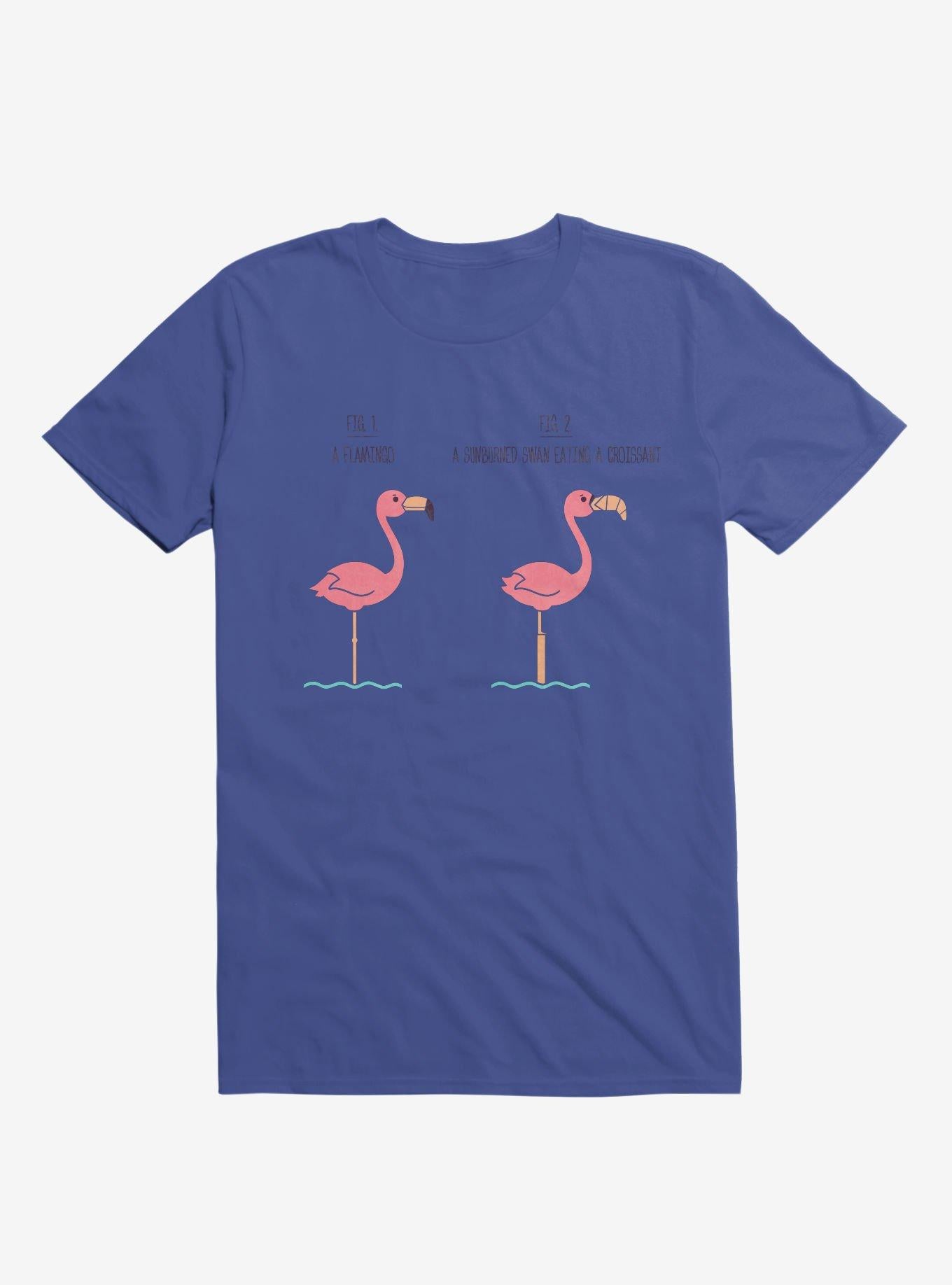 Know Your Birds A Flamingo Or Sunburned Swan Royal Blue T Shirt T Shirt Comfort Fit Humor Gift