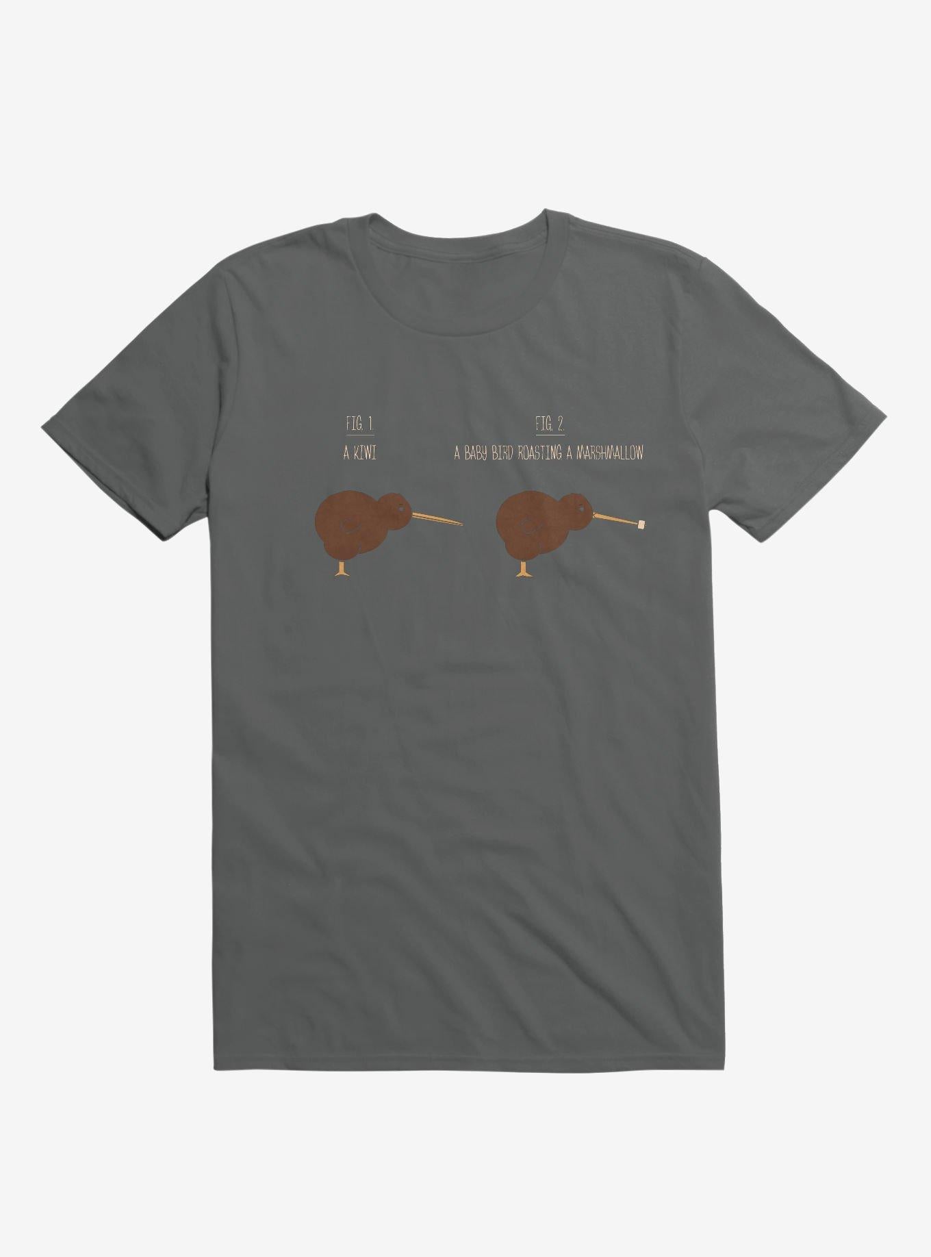 Know Your Birds A Kiwi Or Bird Roasting Marshmallow Charcoal Grey T Shirt T Shirt High Search Demand Gift Ready
