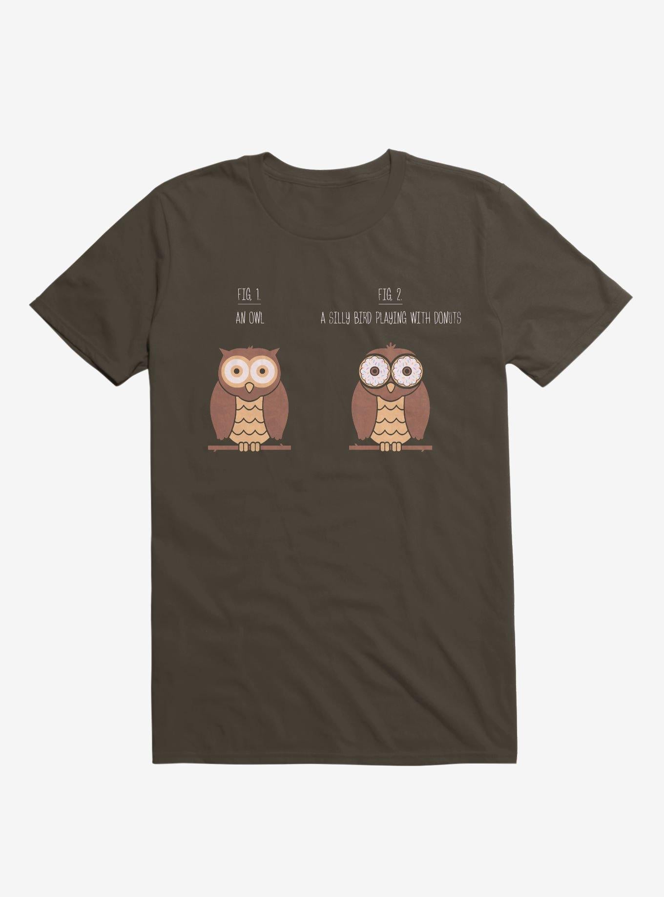 Know Your Birds An Owl Or Donut Eye Bird Brown T Shirt T Shirt Streetwear Style Best Seller Look