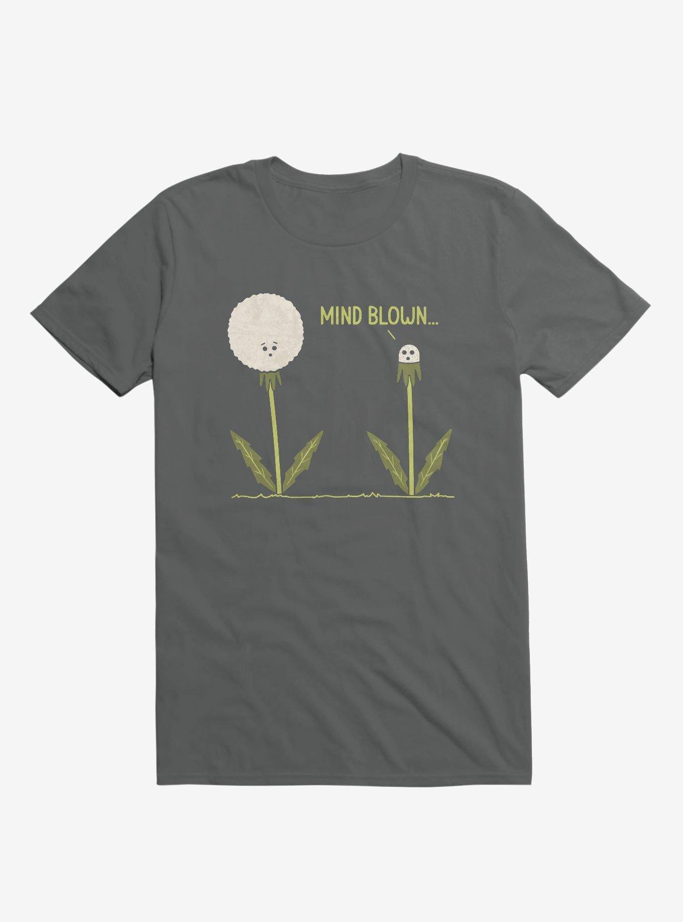 Mind Blown Dandelion Charcoal Grey T Shirt T Shirt Premium Print Workout Ready