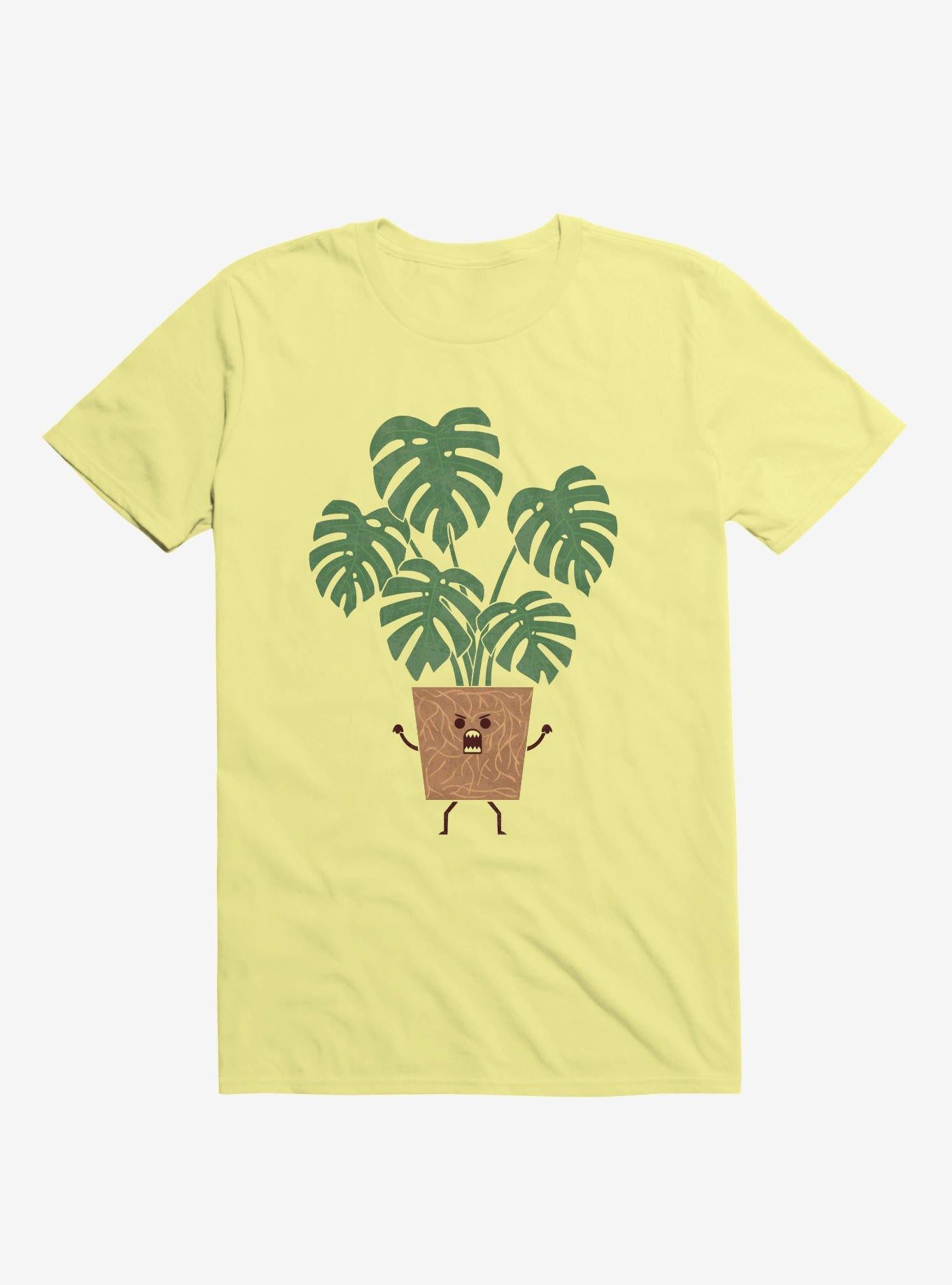 Monstera House Plant Corn Silk Yellow T Shirt T Shirt Premium Print Best Seller Look