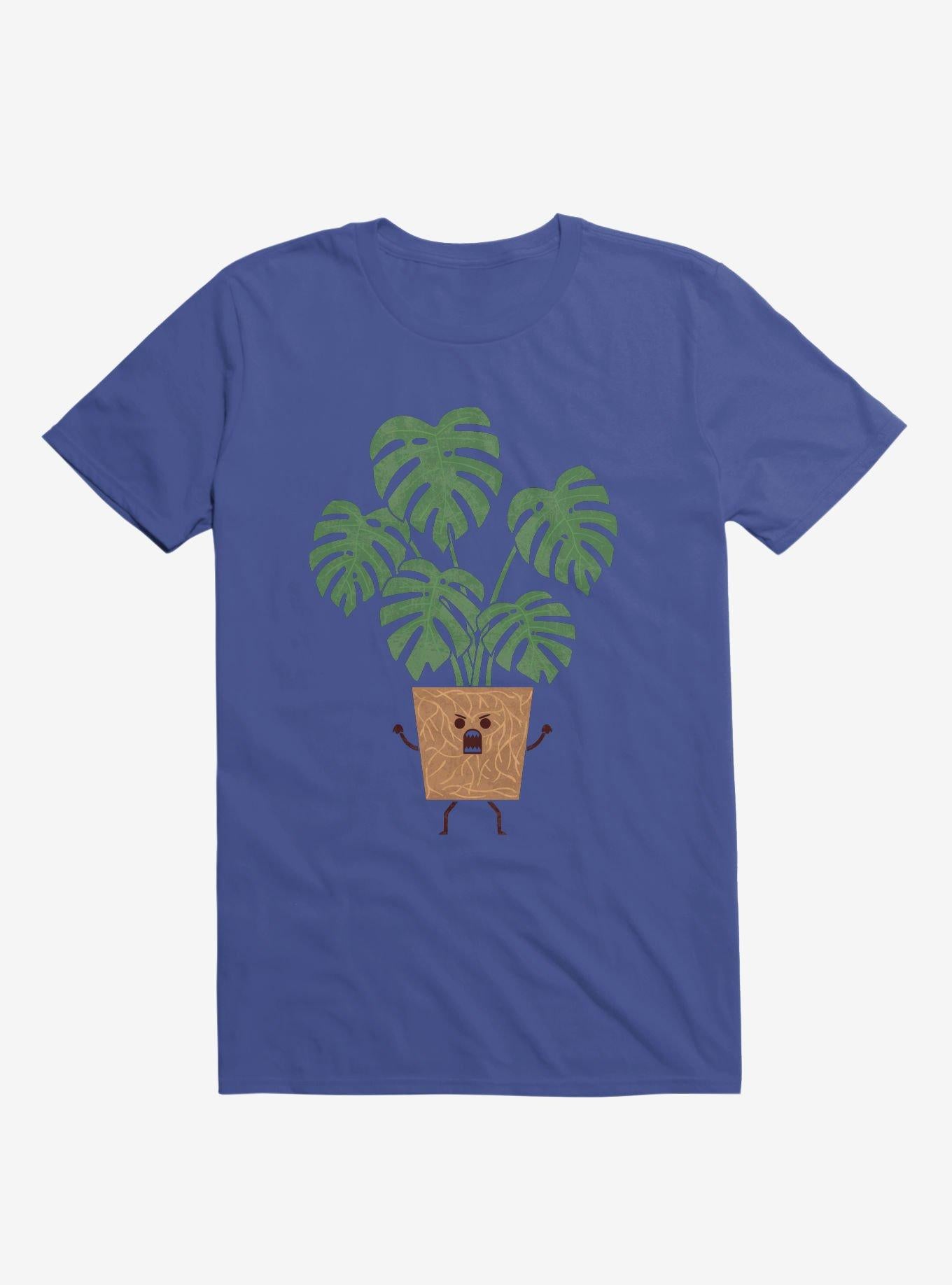 Monstera House Plant Royal Blue T Shirt T Shirt Comfort Fit Hot Right Now