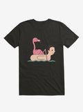 Flamingo On Human Floatie Black T Shirt T Shirt Viral TikTok Best Seller Look