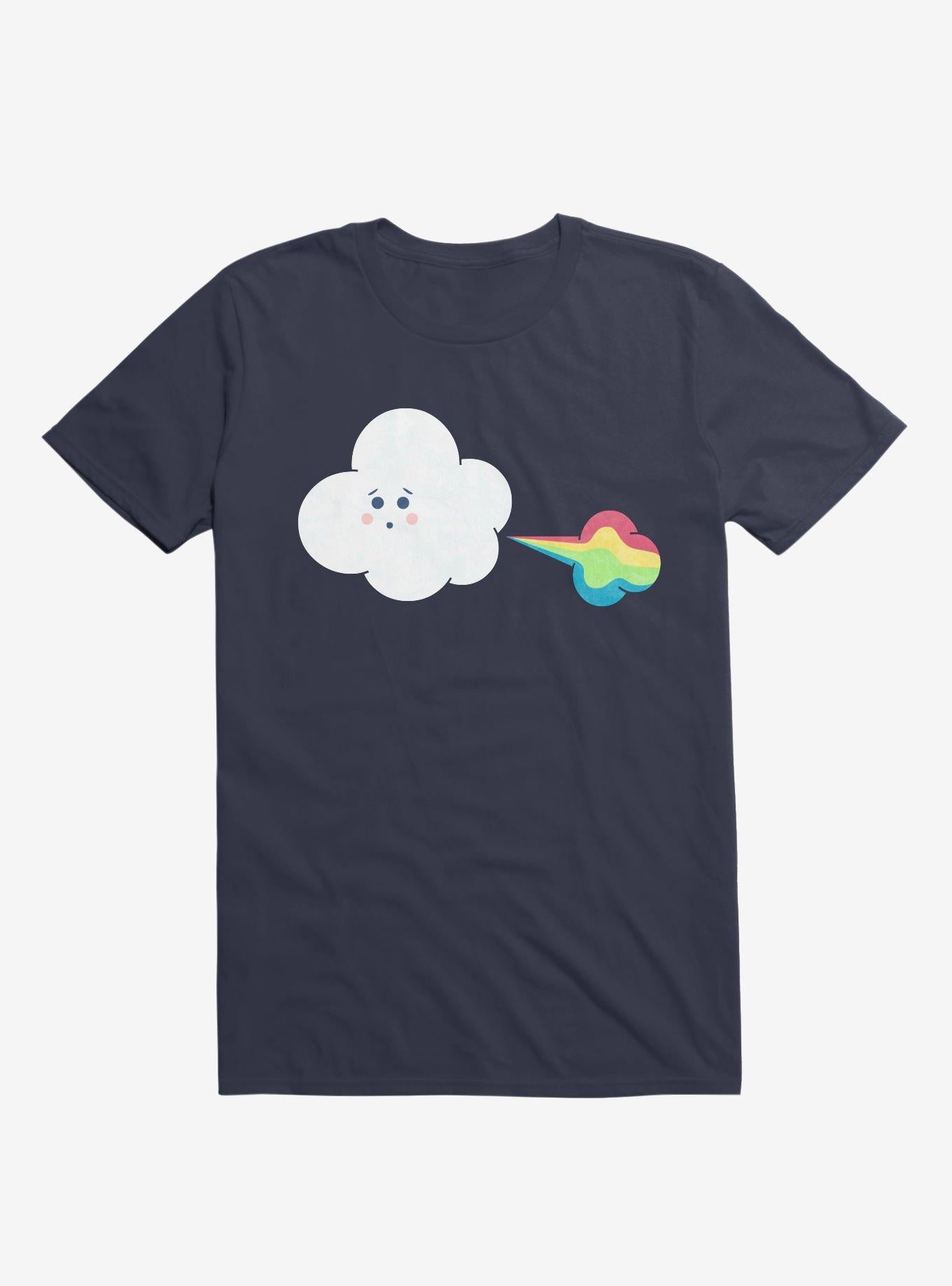 Cloud Oops Rainbow Navy Blue T Shirt T Shirt Trending US