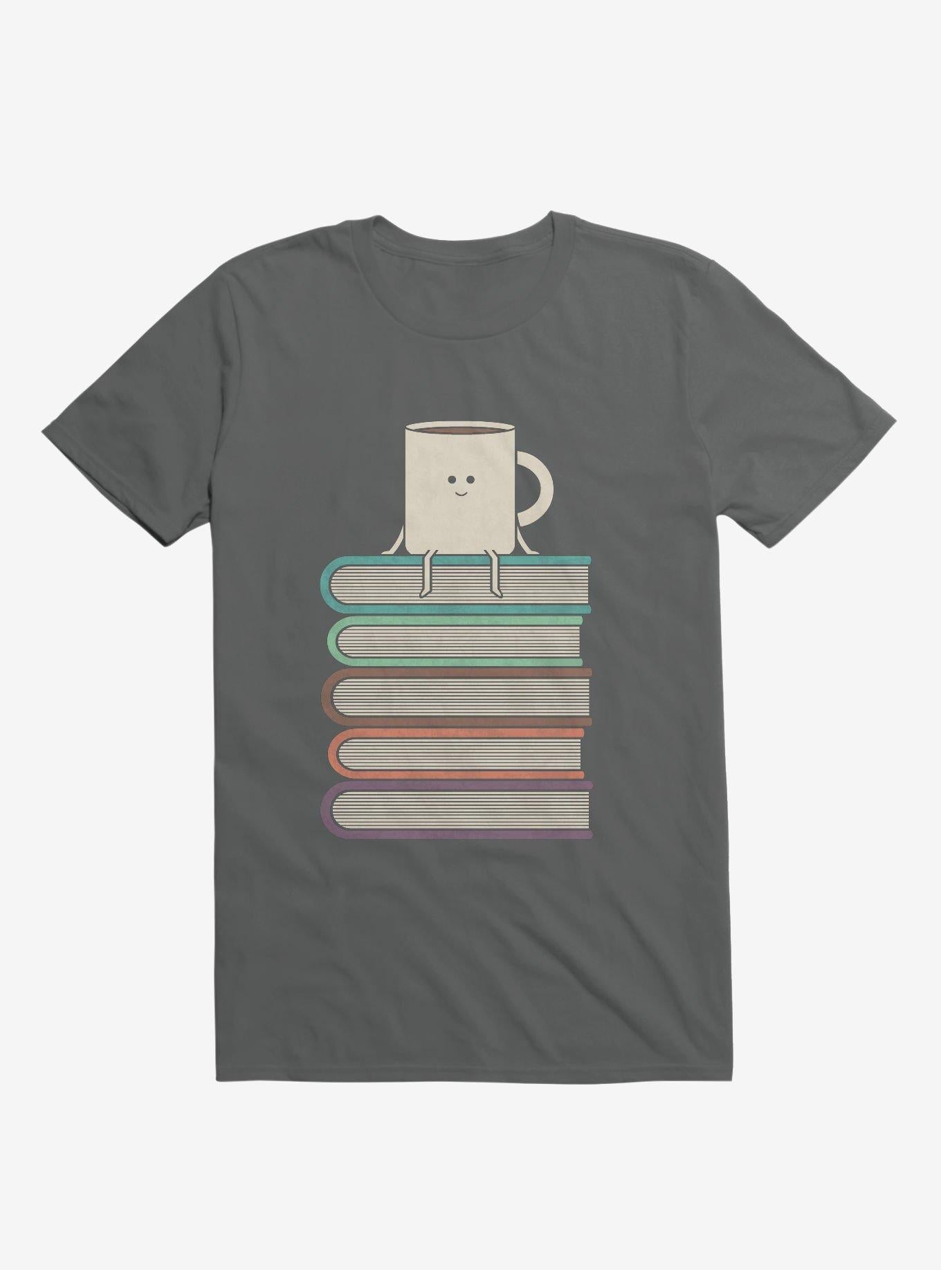 Top Of The World Cup On Books Charcoal Grey T Shirt T Shirt Comfort Fit Best Seller Look