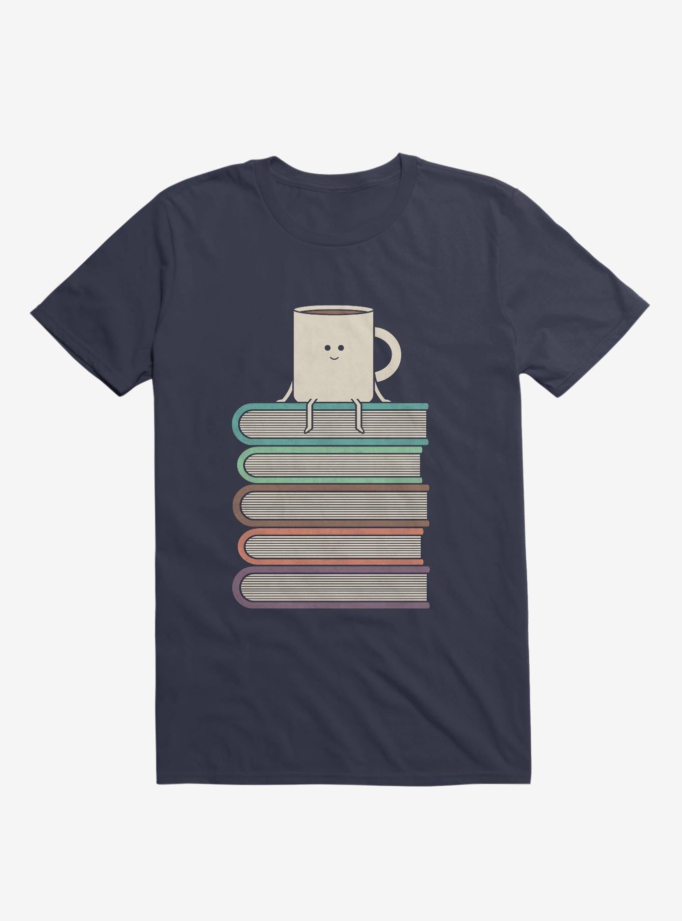 Top Of The World Cup On Books Navy Blue T Shirt T Shirt Trending US