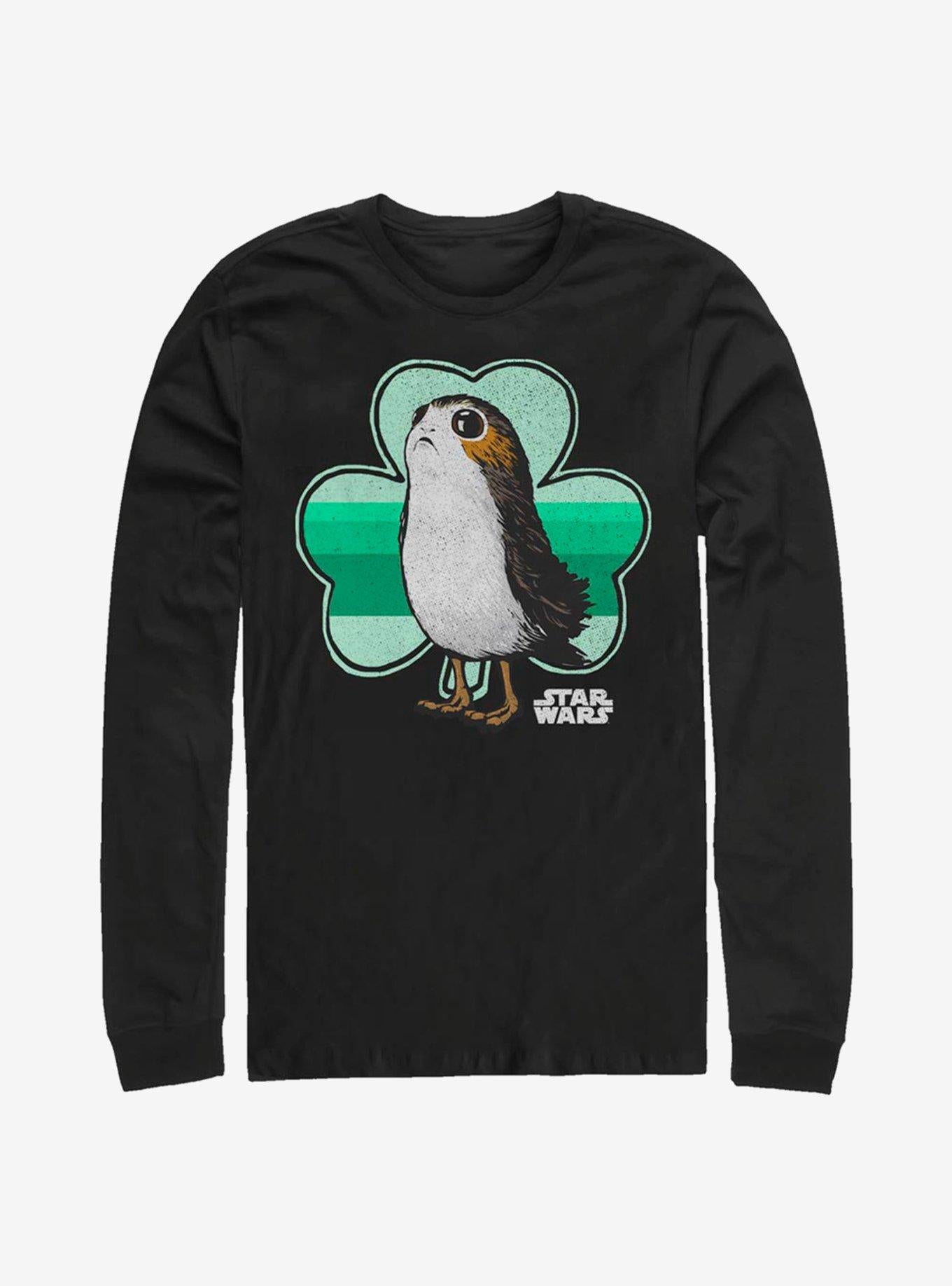 Star Wars Eipisode VIII The Last Jedi Porg Clover Long-Sleeve T-Shirt | Premium Unisex T-Shirt, Trending Graphic Tee