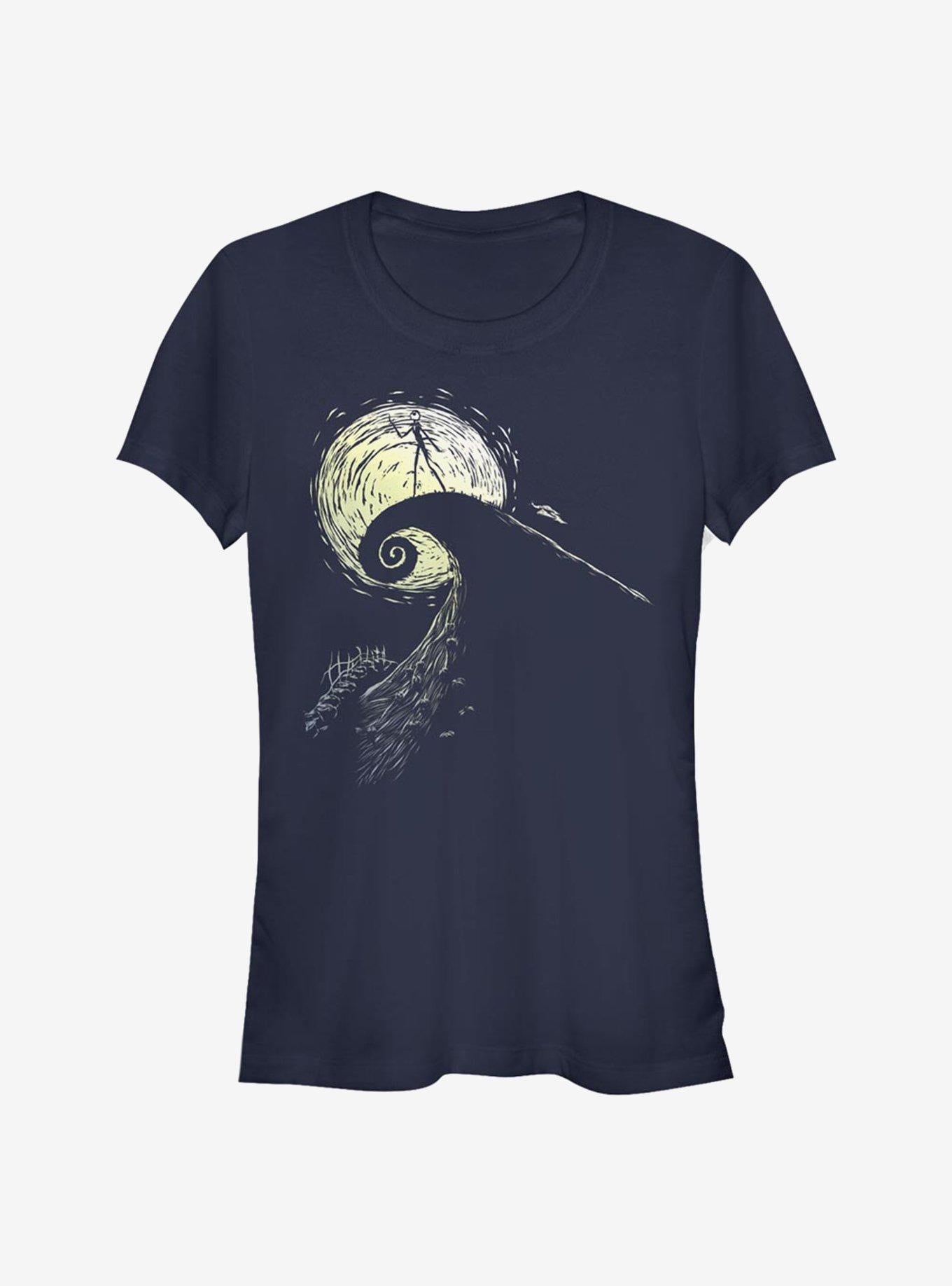 Disney The Nightmare Before Christmas Spiral Hill Jack Girls T-Shirt T-Shirt | Exclusive Art Design | Must-Have Style