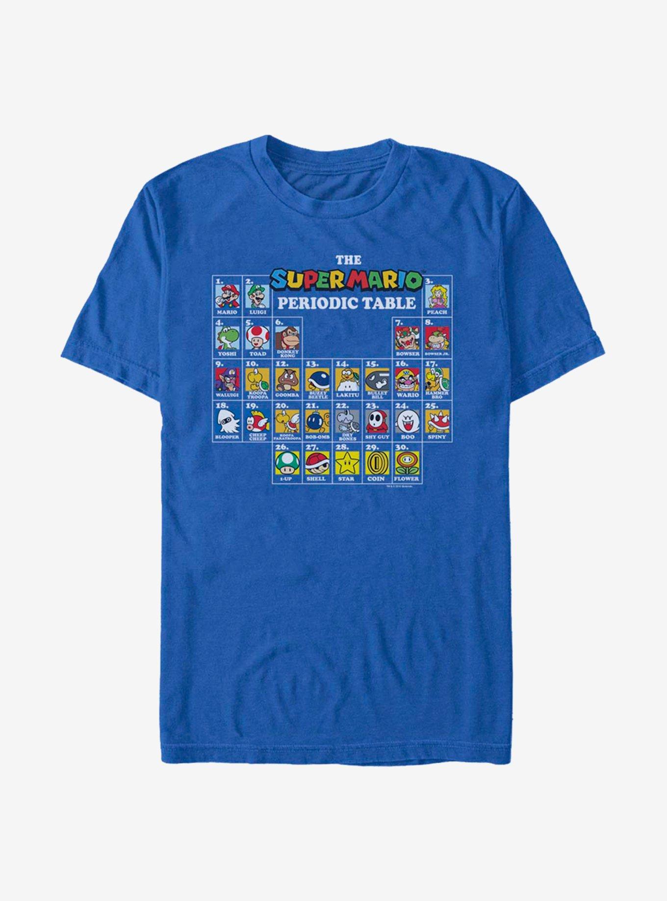 Super Mario Periodic Mario Table T-Shirt