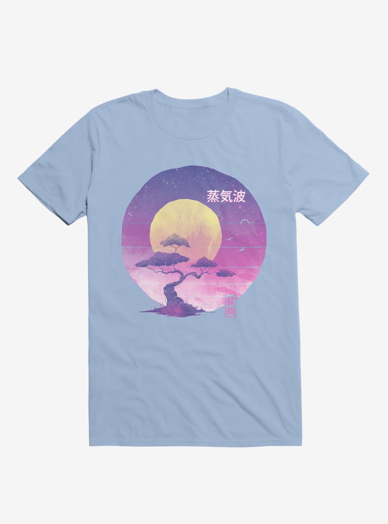 Neon Bonsai Wave Light Blue T Shirt T Shirt Viral TikTok Hot Right Now