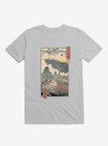 Dinosaurs Jurassic Ukiyo e Ice Grey T Shirt T Shirt Gym Lifestyle Gift Ready