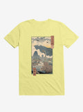 Dinosaurs Jurassic Ukiyo e Corn Silk Yellow T Shirt T Shirt Trending US
