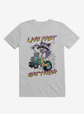 Raccoon Live Fast Eat Trash Ice Grey T Shirt T Shirt Gym Lifestyle Best Seller Look