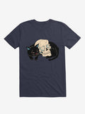 Cat Neko Skull Navy Blue T Shirt T Shirt Comfort Fit Gift Ready