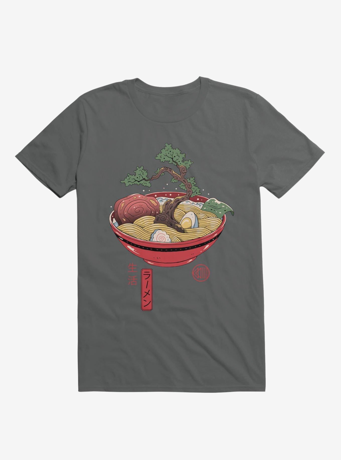 Bonsai Ramen Charcoal Grey T Shirt T Shirt Premium Print Fan Favorite