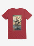 Turtle Stream Kame Kame Ukiyo e Red T Shirt T Shirt Trending US