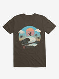 Surfing Waves Summer Vibes Brown T Shirt T Shirt Streetwear Style Hot Right Now