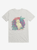 Leaves Vapor Cat White T Shirt T Shirt Gym Lifestyle Workout Ready