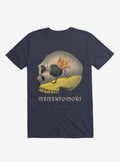 Memento Mori Flower Skull Navy Blue T Shirt T Shirt Gym Lifestyle Best Seller Look