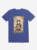 Cat Neko Ramen Ukiyo E Royal Blue T Shirt T Shirt Trending US