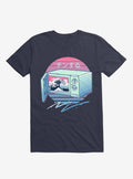 The Micro Wave Navy Blue T Shirt T Shirt Trending US
