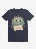 Free Virus Hugs Navy Blue T Shirt T Shirt Trending US
