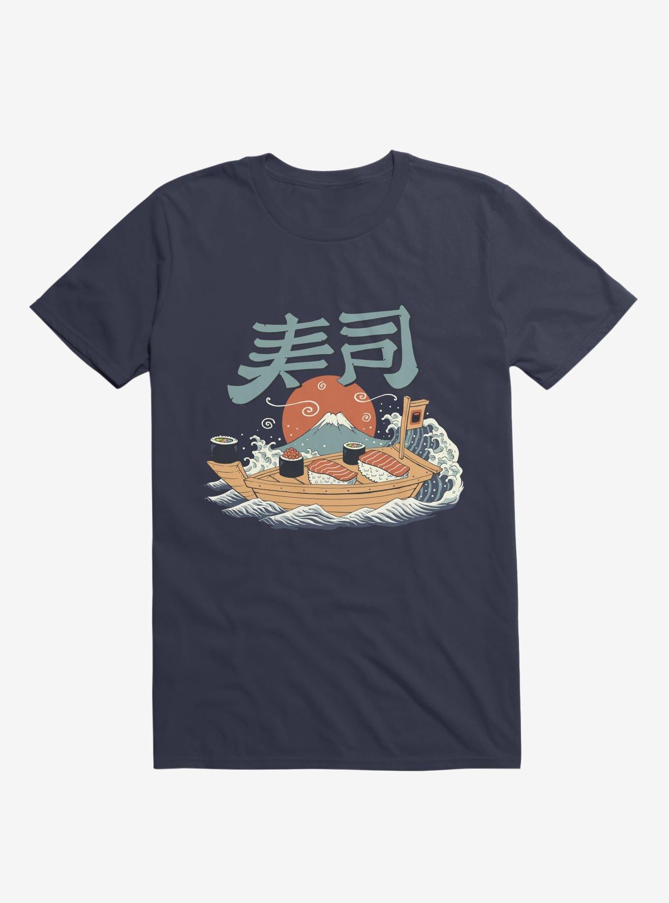 Sushi Pop Boat Navy Blue T Shirt T Shirt Gym Lifestyle Hot Right Now