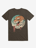 Tiger Ukiyo E Brown T Shirt T Shirt Premium Print Fan Favorite