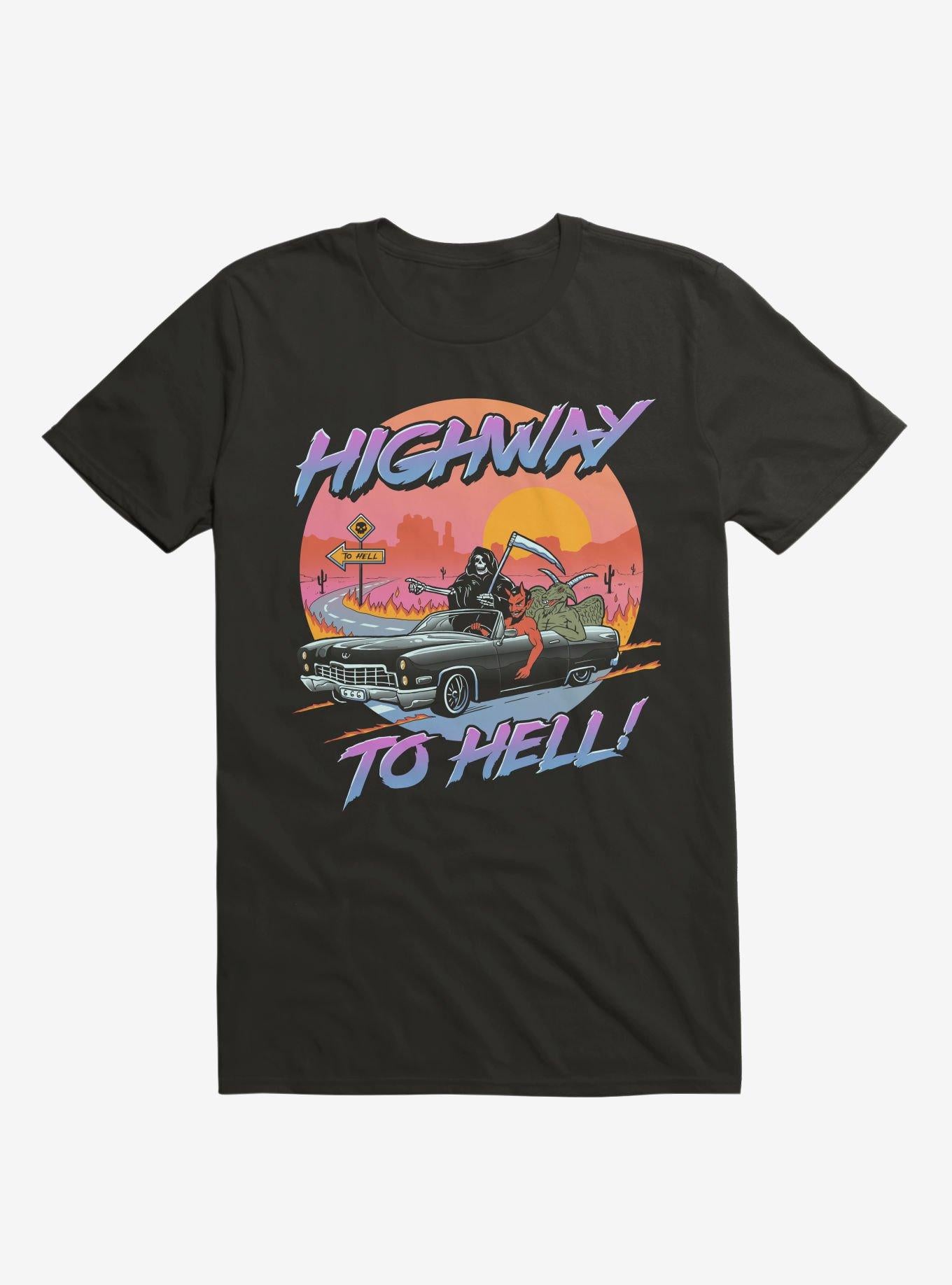 Highway To Hell Grim Reaper And Friends Black T Shirt T Shirt Trending US