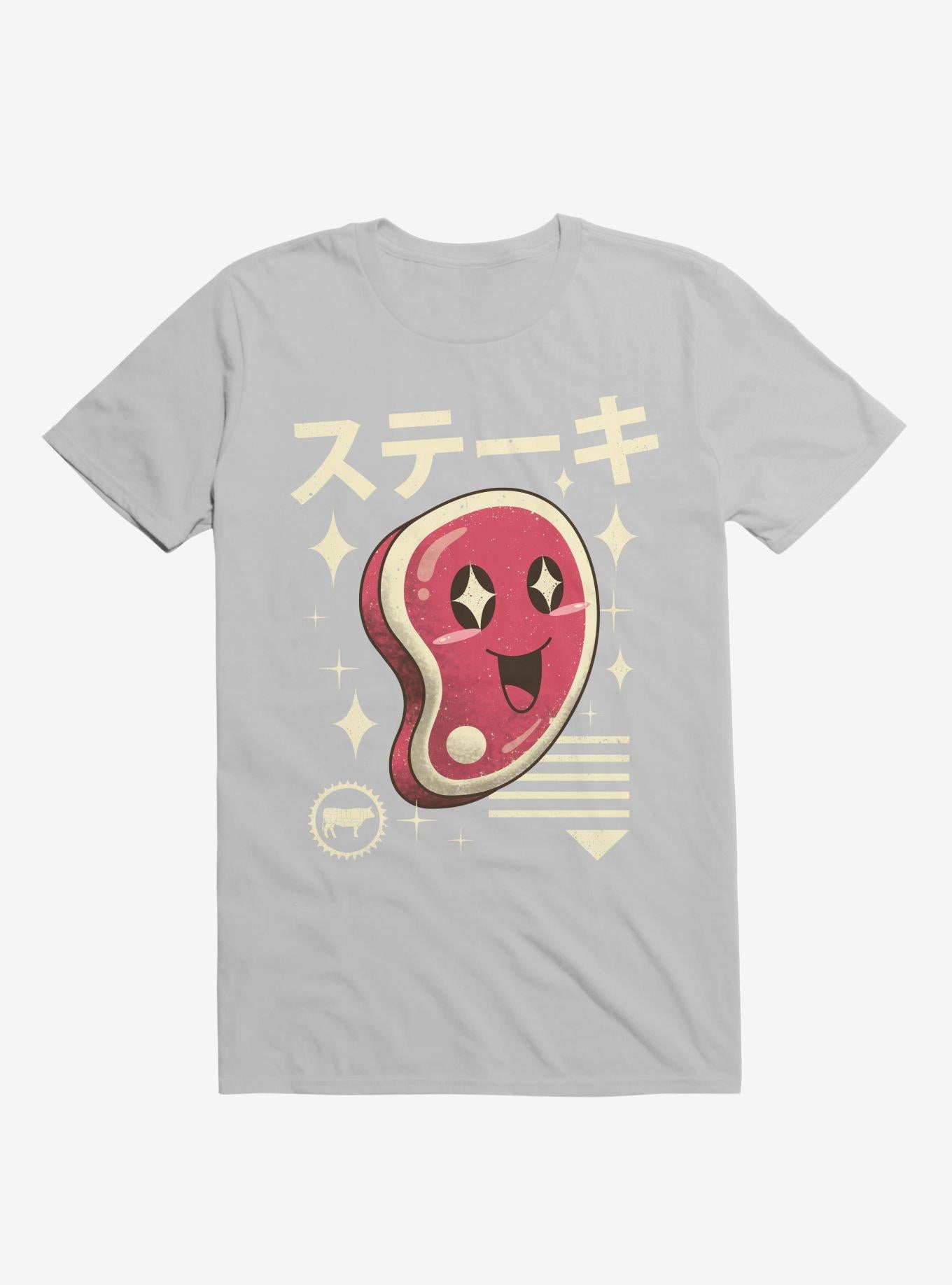 Kawaii Steak Ice Grey T Shirt T Shirt Gym Lifestyle Gift Ready