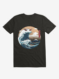The Great Monster Off Kanagawa Black T Shirt T Shirt Trending US