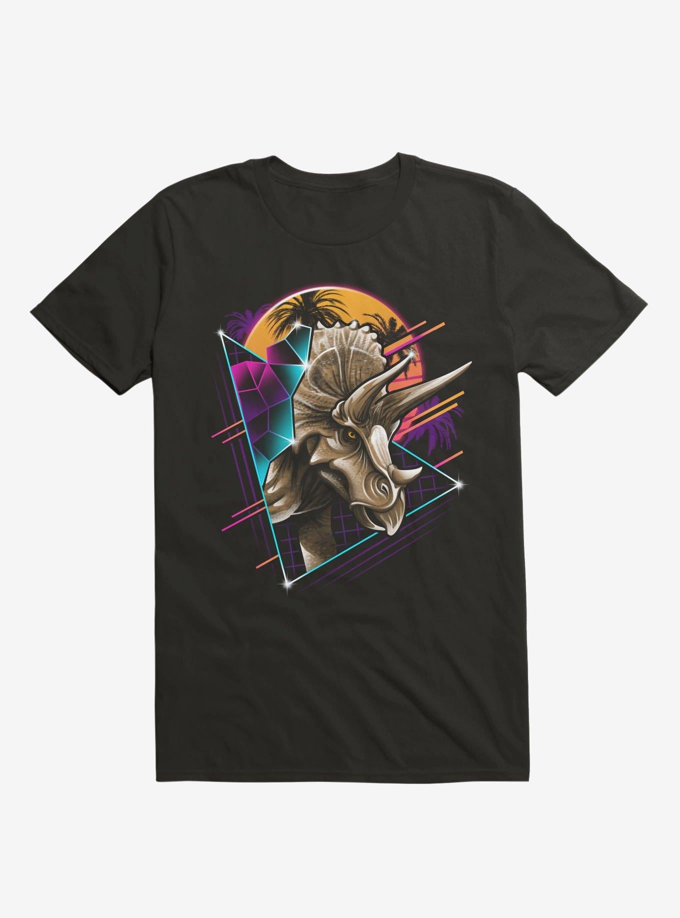 Rad Triceratops Black T Shirt T Shirt Trending US