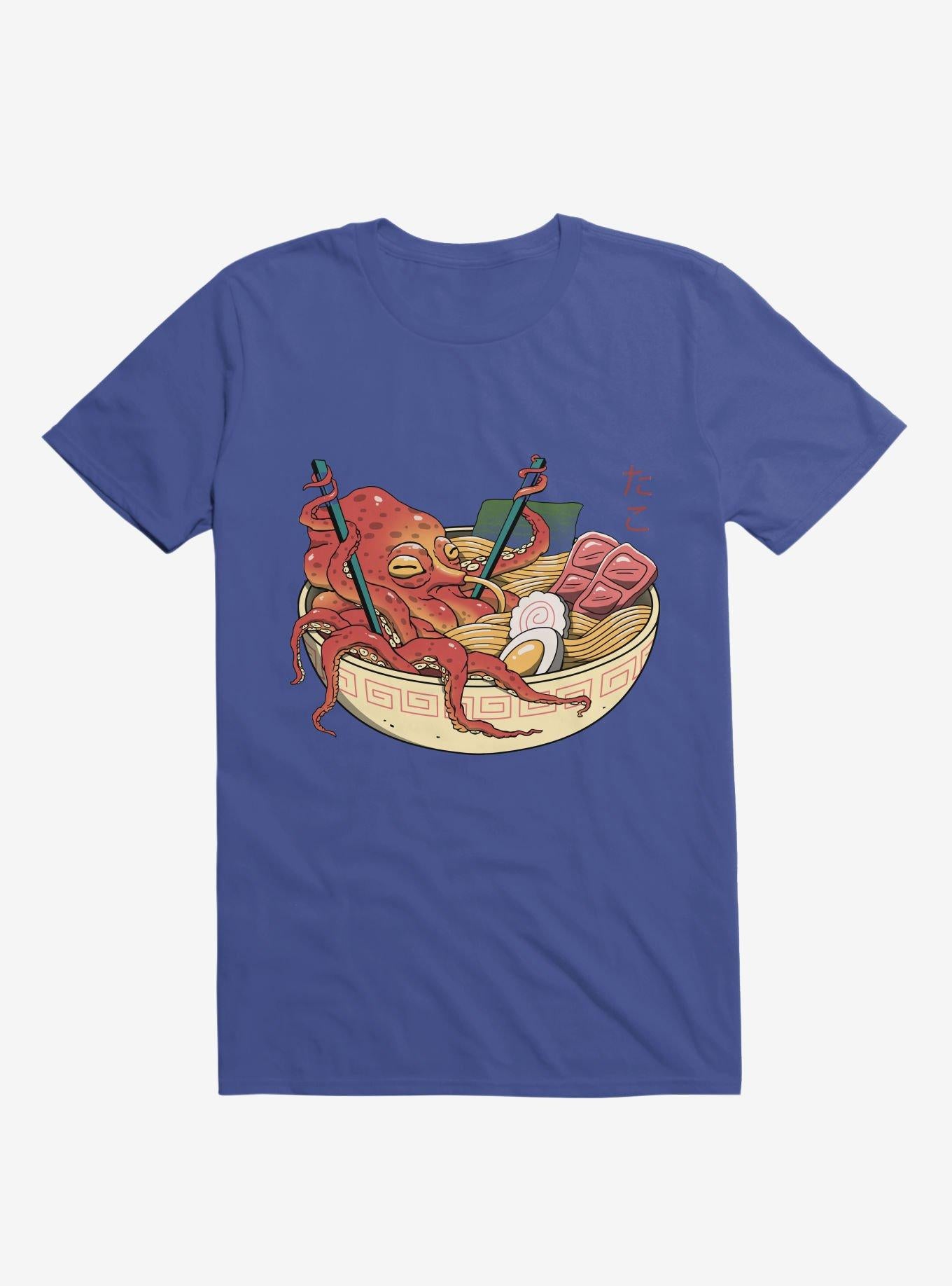 Tako Octopus Ramen Royal Blue T Shirt T Shirt Viral TikTok Best Seller Look