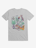 Urban Jungle Tiger Giraffe Ice Grey T Shirt T Shirt Trending US