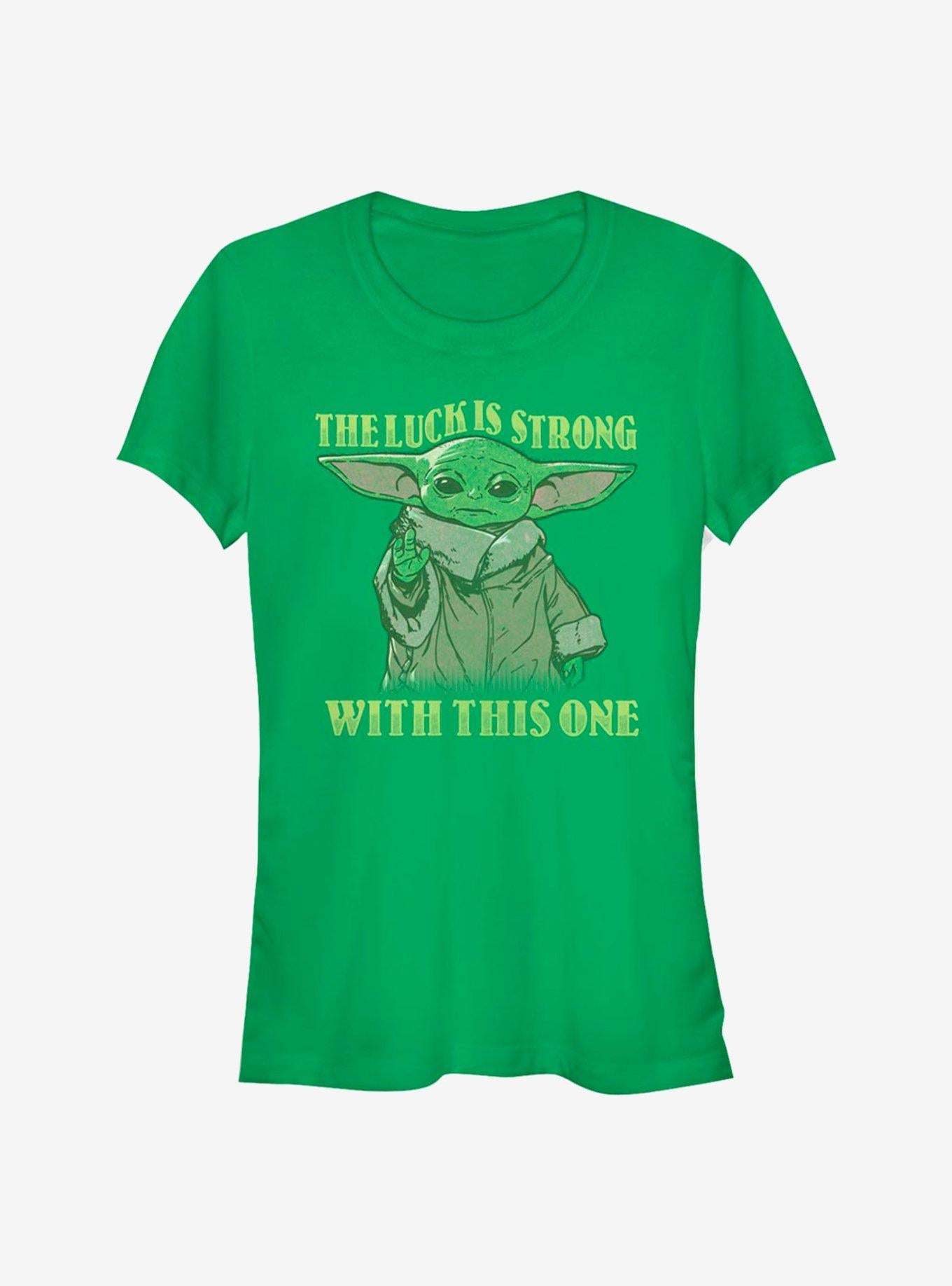 Star Wars The Mandalorian The Child Strong In The Luck Girls T-Shirt | Premium Unisex T-Shirt, Trending Graphic Tee