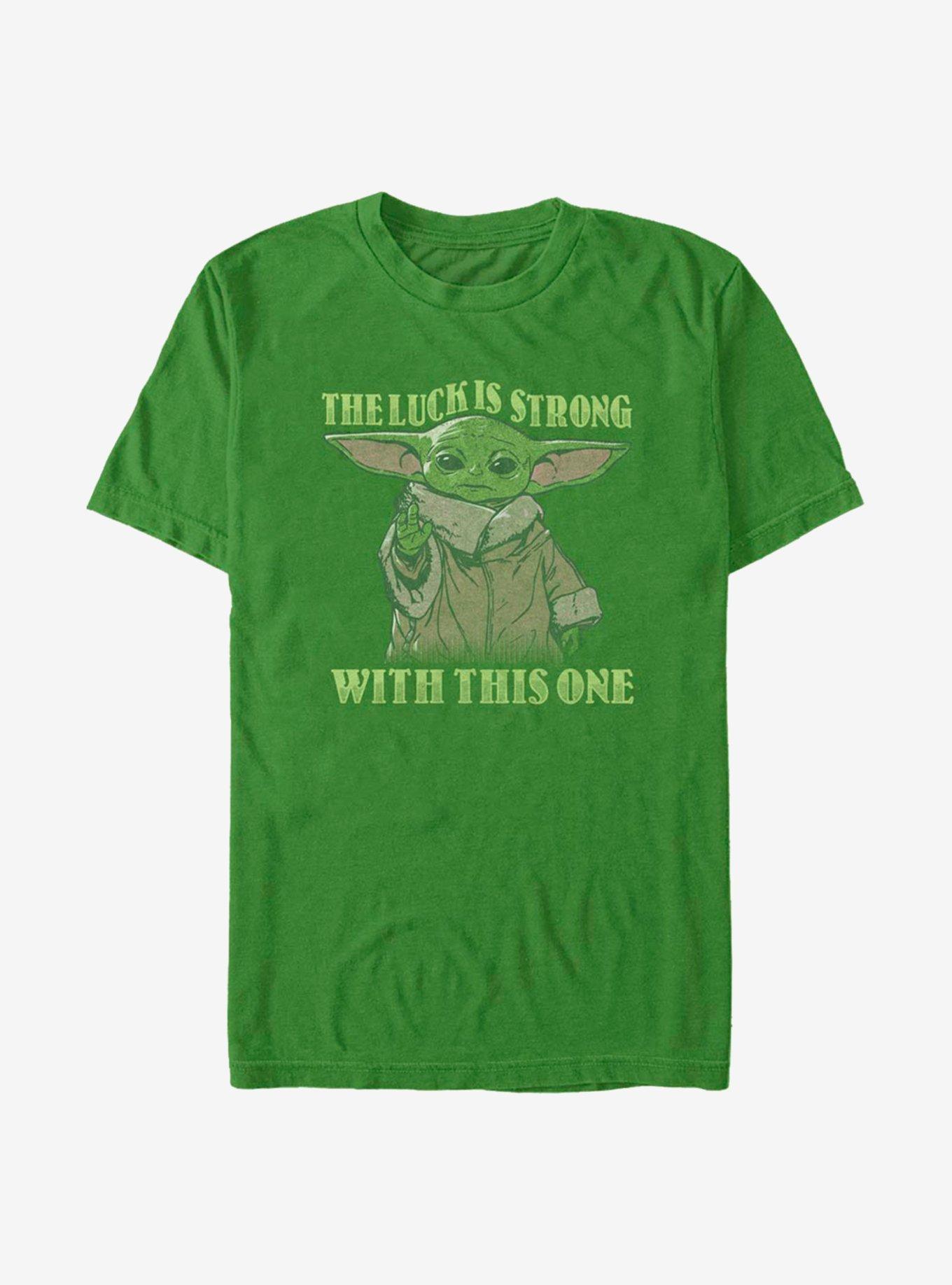 Star Wars The Mandalorian The Child Strong In The Luck T-Shirt | Premium Unisex T-Shirt, Trending Graphic Tee