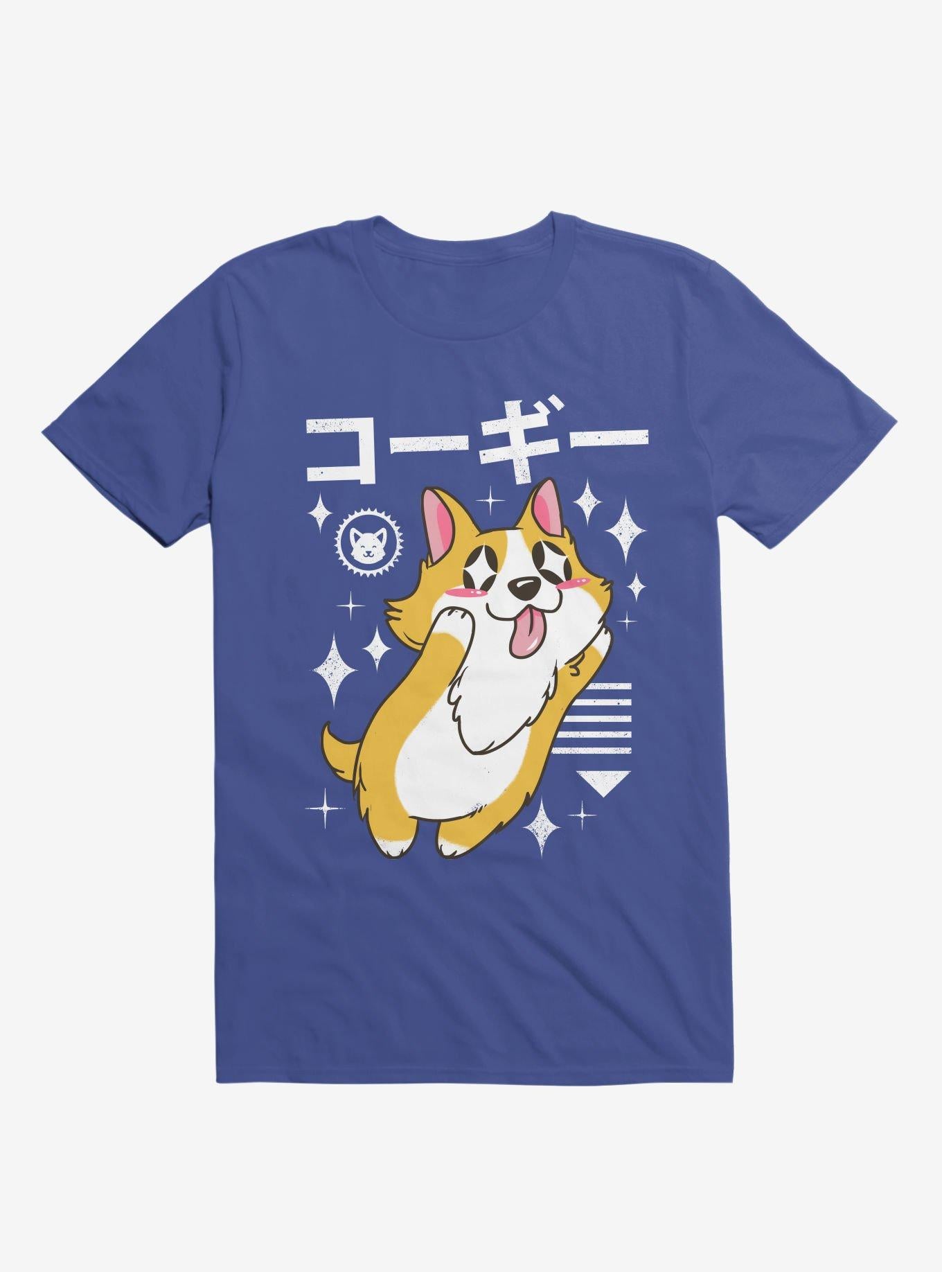 Kawaii Corgi Royal Blue T Shirt T Shirt Comfort Fit Hot Right Now