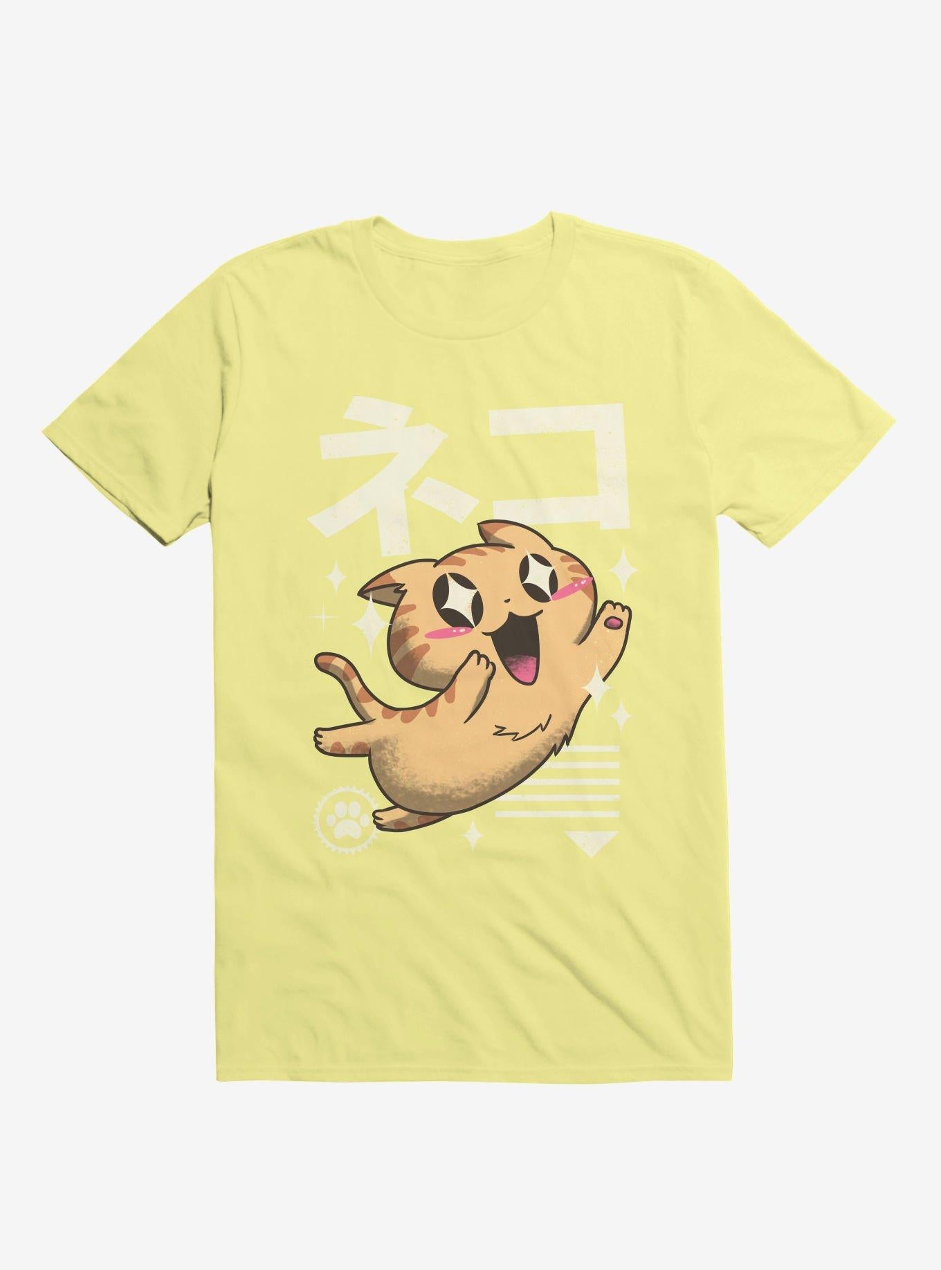 Kawaii Feline Corn Silk Yellow T Shirt T Shirt Trending US