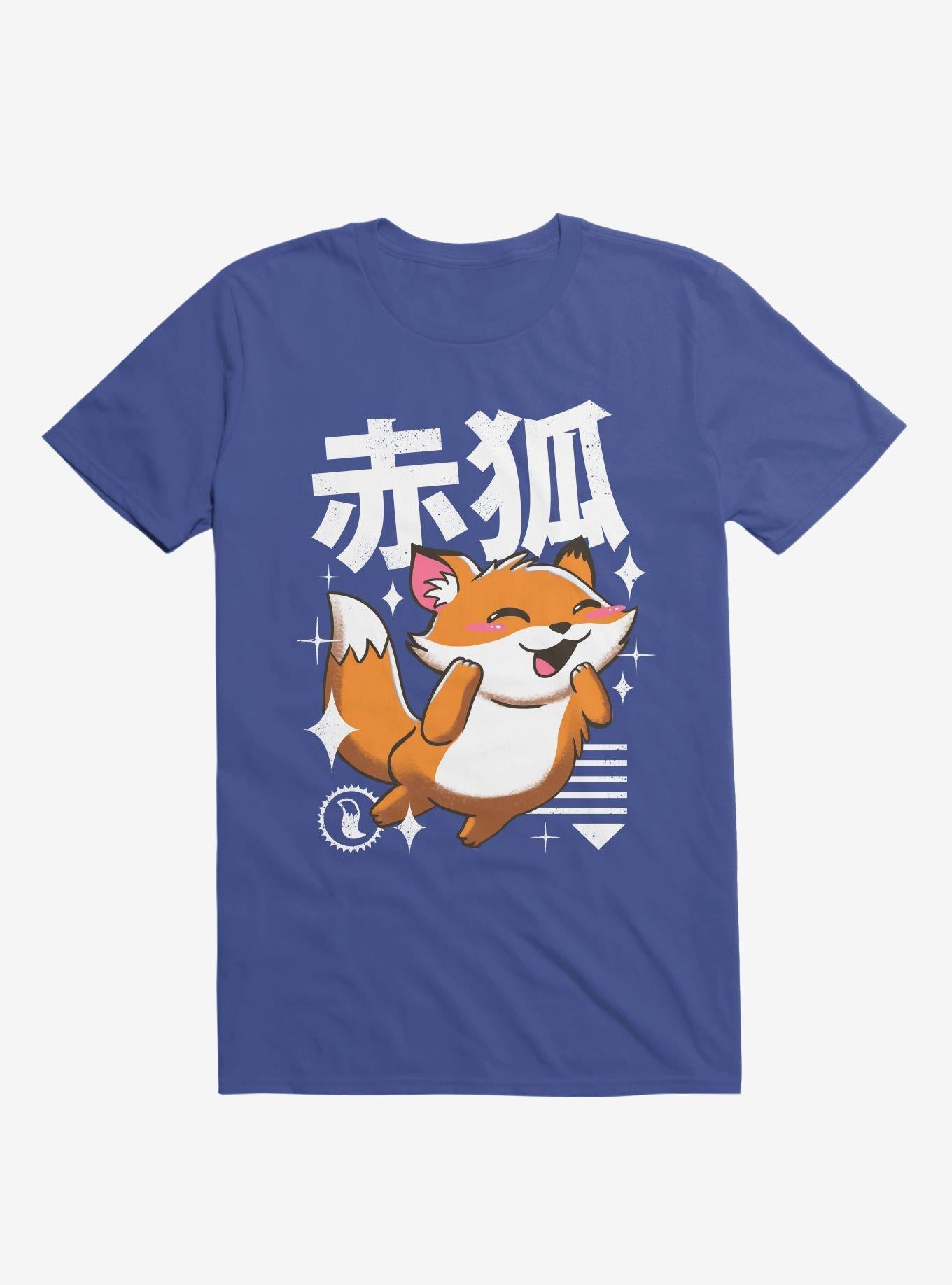 Kawaii Fox Royal Blue T Shirt T Shirt Trending US