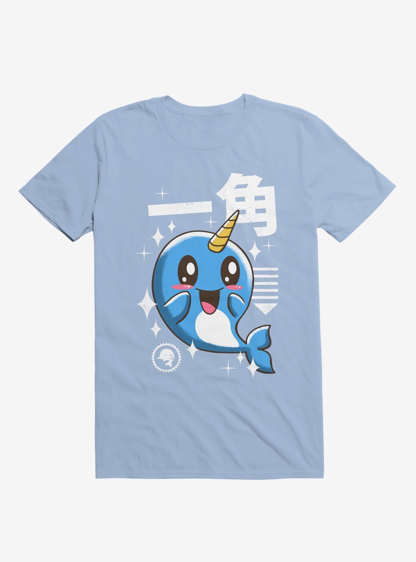 Kawaii Narwhal Light Blue T Shirt T Shirt High Search Demand Gift Ready