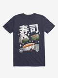 Kawaii Sushi Navy Blue T Shirt T Shirt Comfort Fit Gift Ready