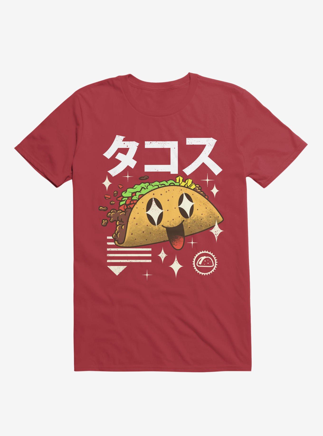 Kawaii Taco Red T Shirt T Shirt Streetwear Style Hot Right Now