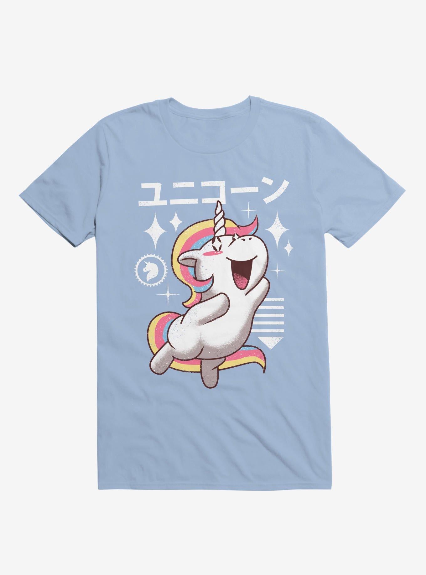 Kawaii Unicorn Light Blue T Shirt T Shirt High Search Demand Fan Favorite