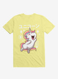 Kawaii Unicorn Corn Silk Yellow T Shirt T Shirt Trending US