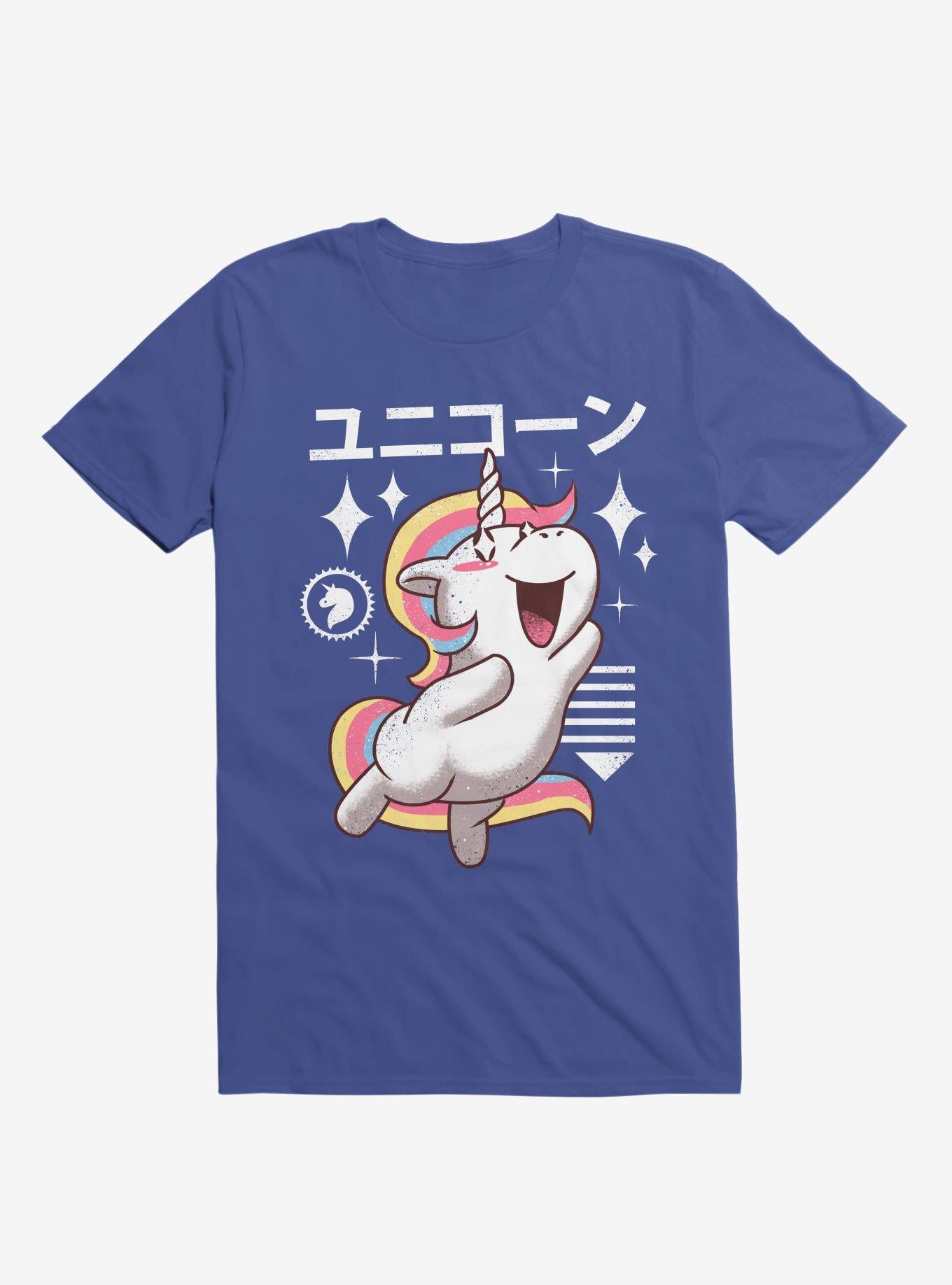 Kawaii Unicorn Royal Blue T Shirt T Shirt Trending US